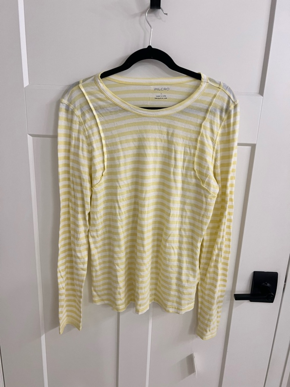 Citron Yellow & White Striped Long-Sleeve Tee